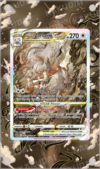 Zoroark de Hisui-VSTAR GG56 | illustration étendue